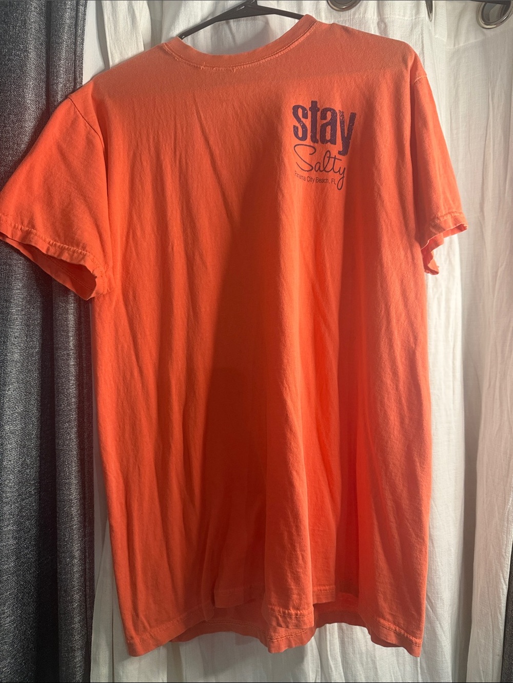 Stay Salty Orange Graphic Tee for Men